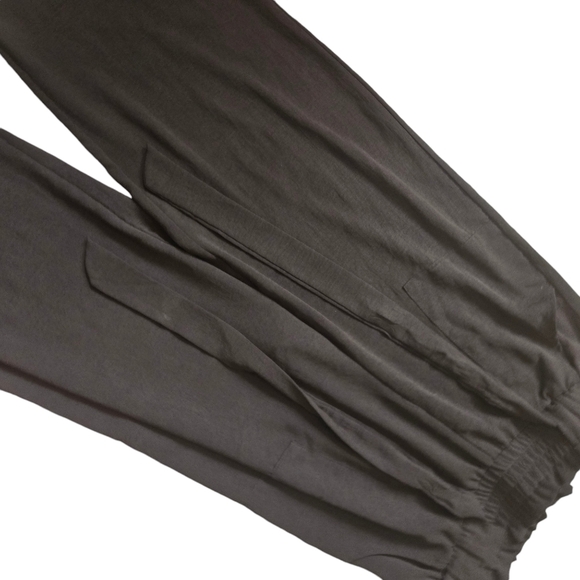 NWOT IWOLLENCE Wide Leg Pants/High Waist, Black, Women's Size Large - Picture 10 of 13